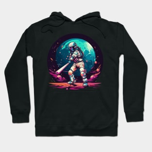 Astronauts playing baseball in space Hoodie